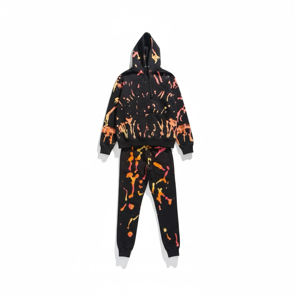 Pineapple-Orange Splash Sweat Suit