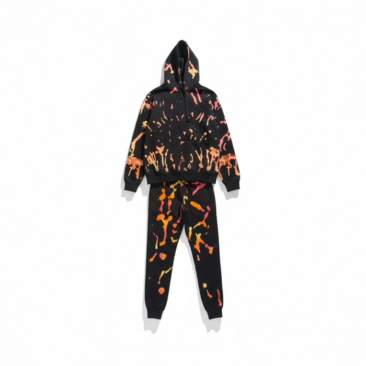 Pineapple-Orange Splash Sweat Suit